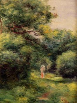 皮埃爾 奧古斯特 雷諾阿 Lane in the Woods, Woman with a Child in Her Arms 皮埃爾 奧古斯特 雷諾阿 Lane in the Woods, Woman with a Child in Her Arms
